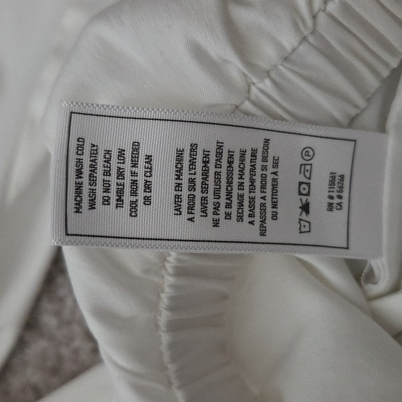 7 For All Mankind White Off-Shoulder Puff Sleeve Cotton Blouse - Picture 5 of 5